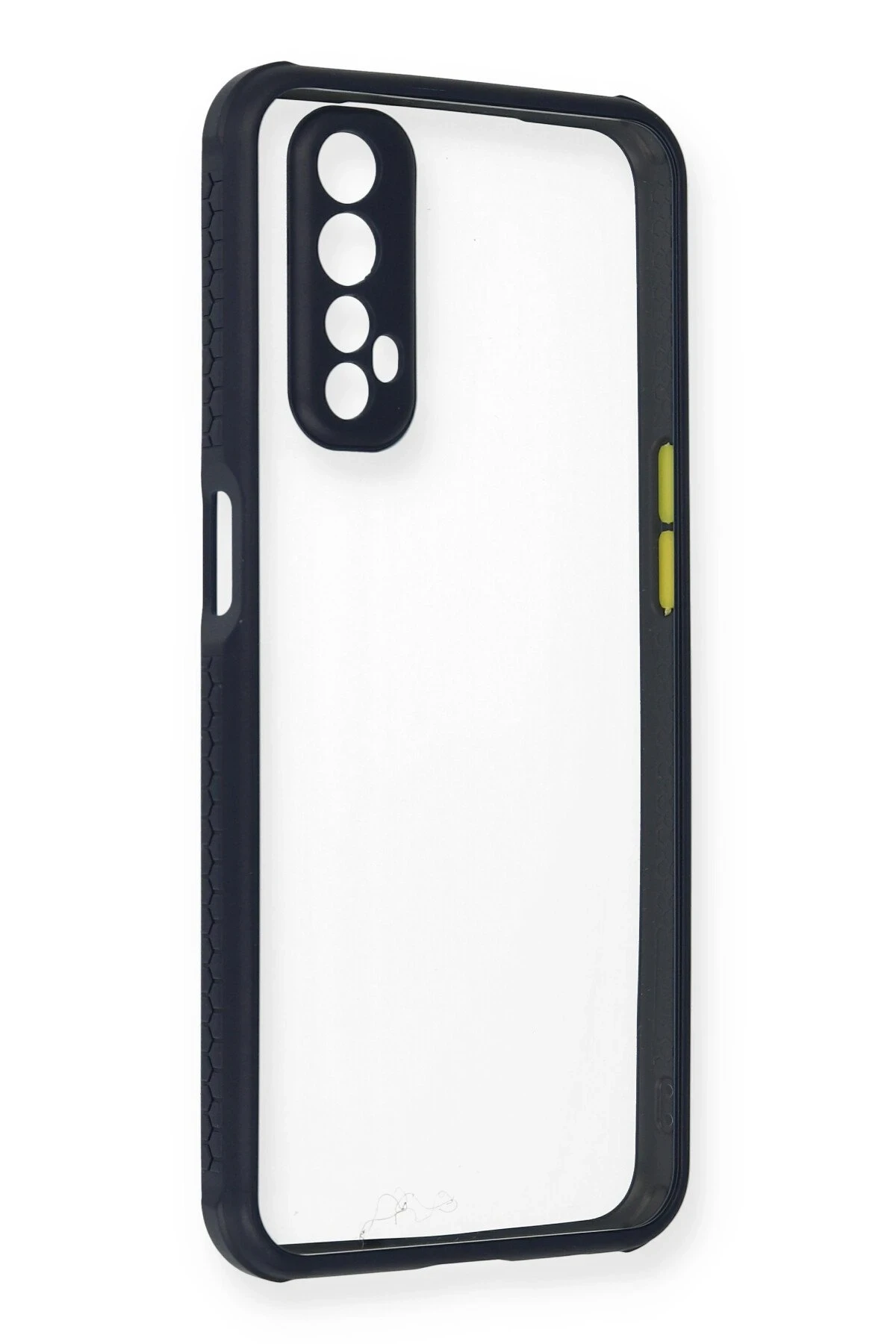 Newface Realme 7 Kılıf Miami Şeffaf Silikon - Lacivert