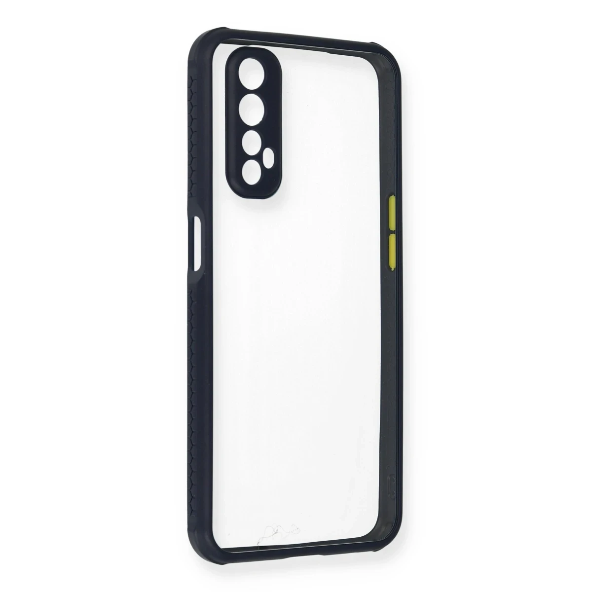 Newface Realme 7 Kılıf Miami Şeffaf Silikon - Lacivert
