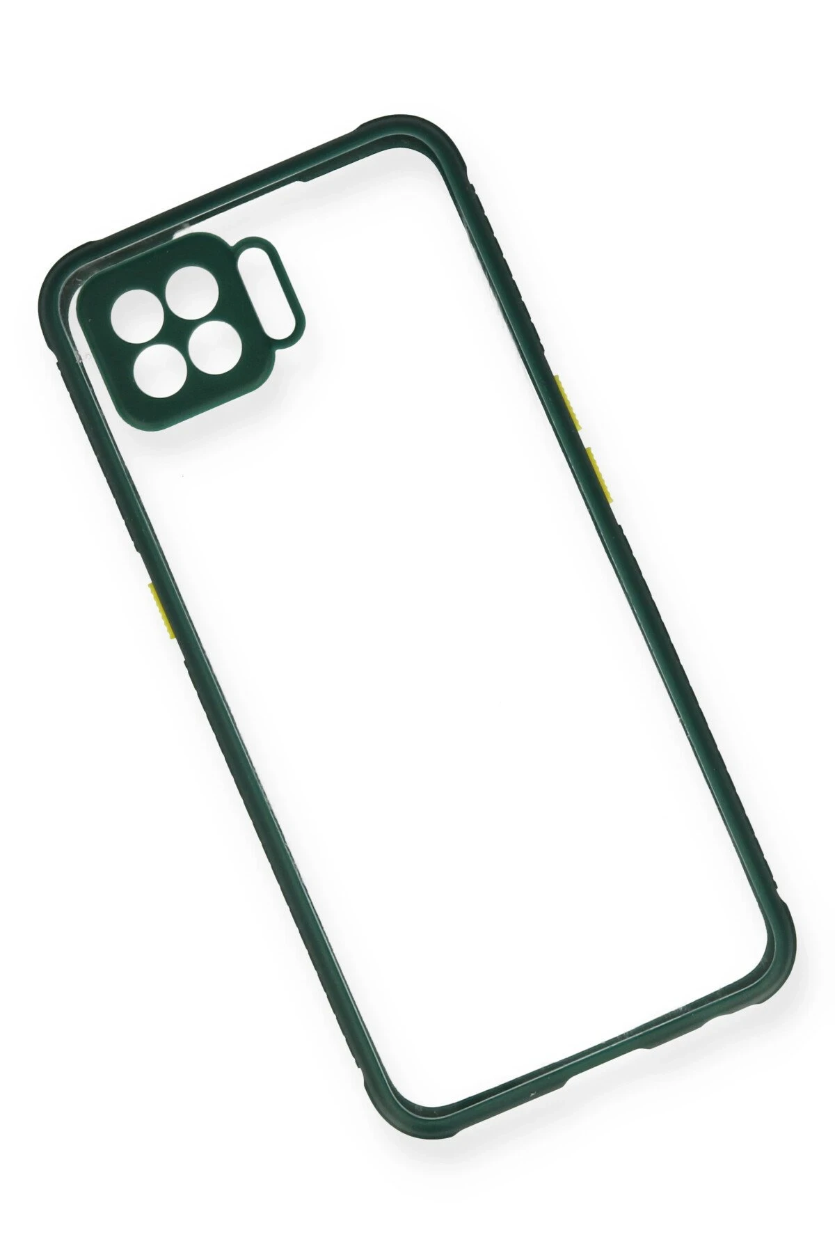Newface Oppo A73 Kılıf Miami Şeffaf Silikon - Koyu Yeşil