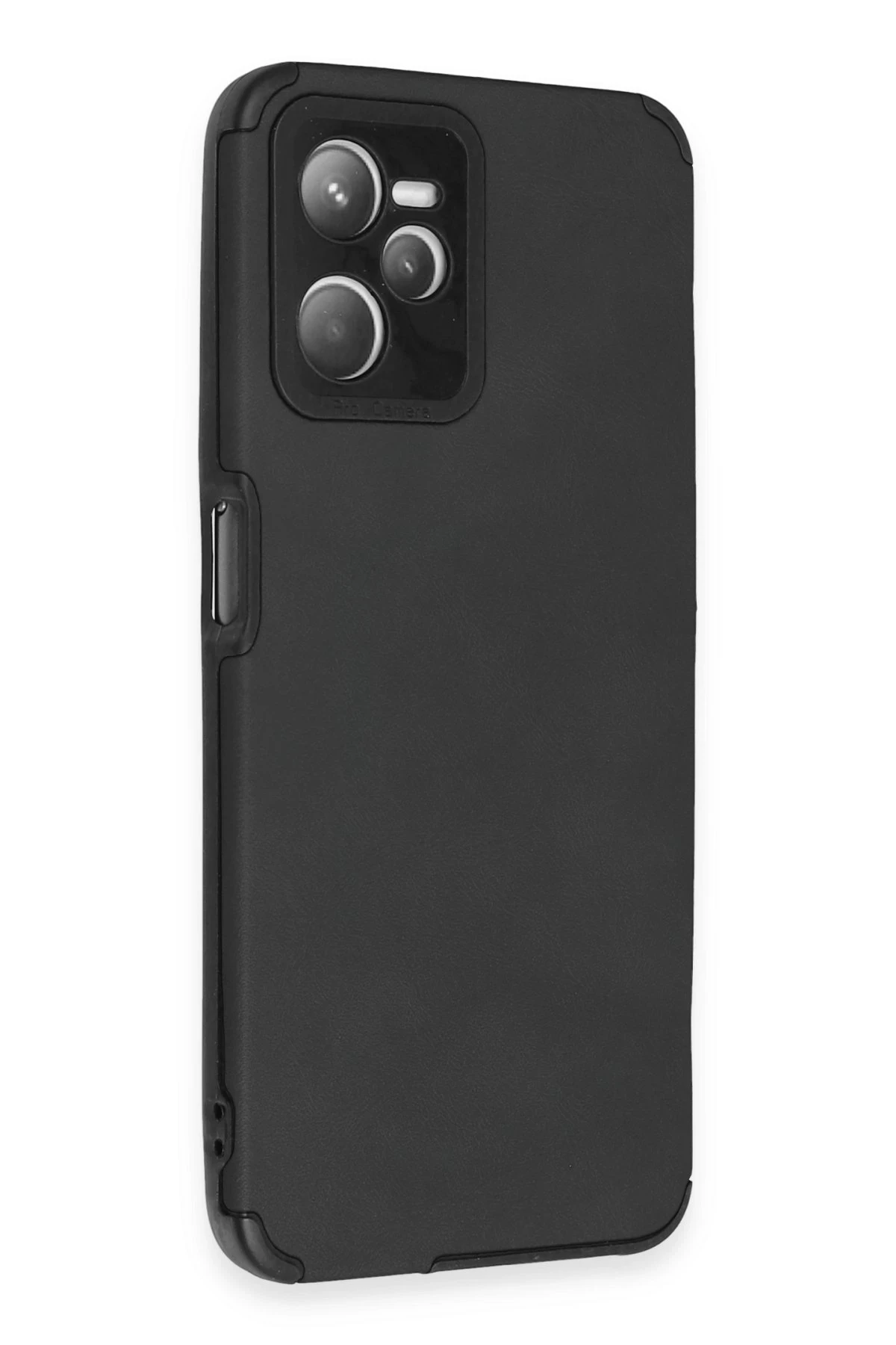 Newface Realme C35 Kılıf Loop Deri Silikon - Siyah