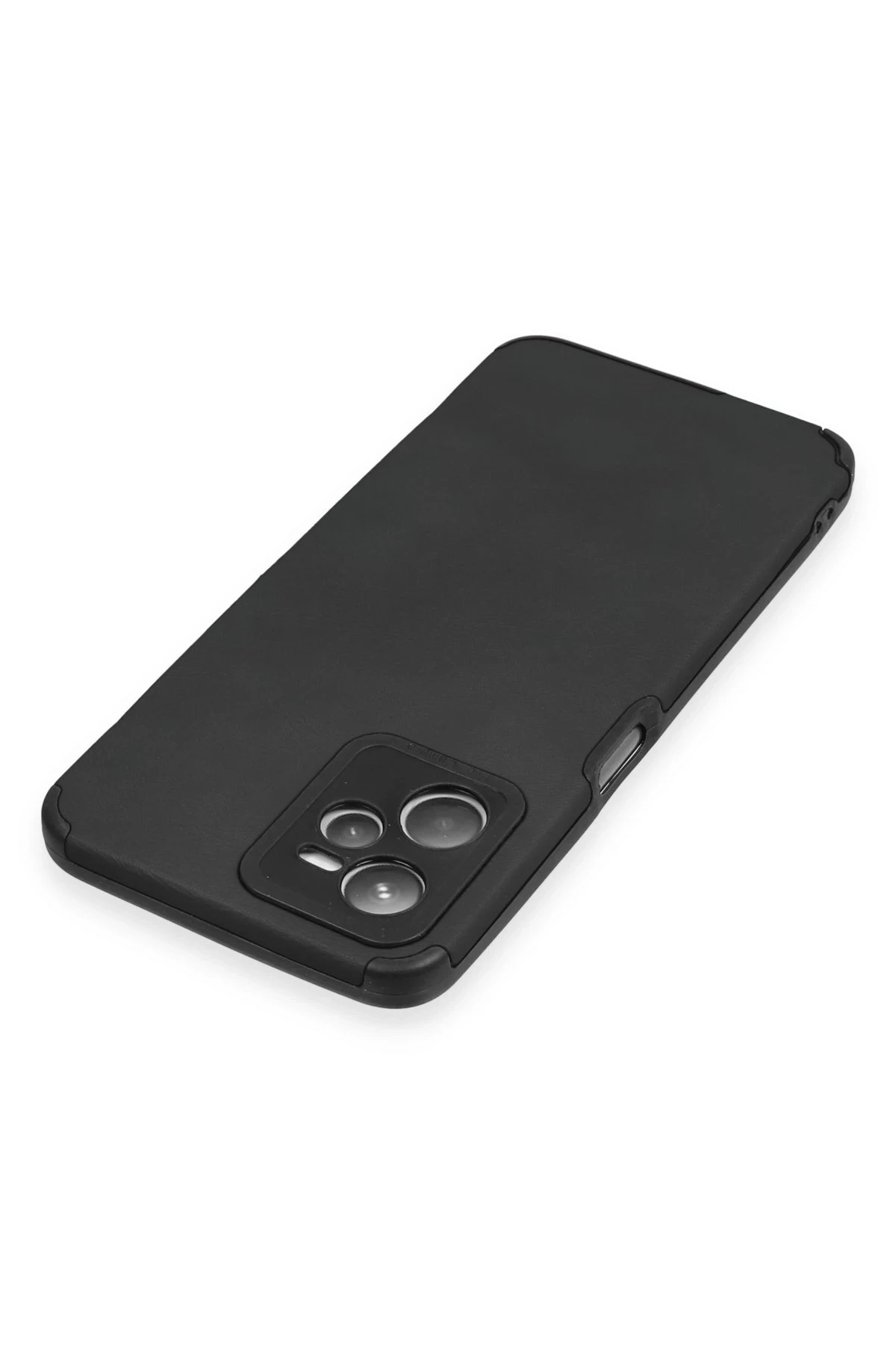 Newface Realme C35 Kılıf Loop Deri Silikon - Siyah