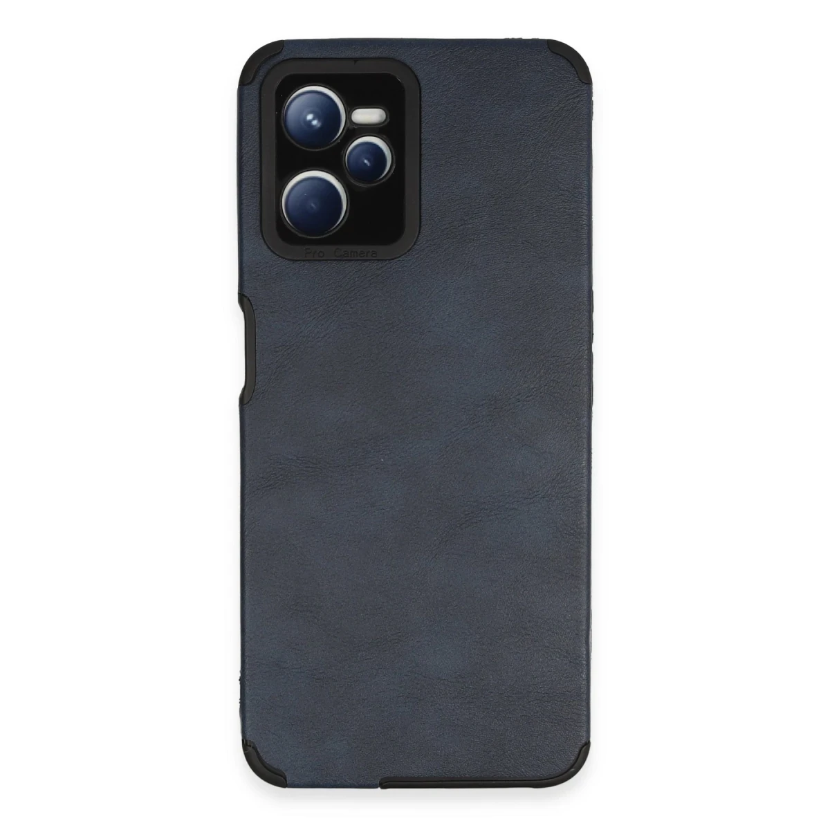 Newface Realme C35 Kılıf Loop Deri Silikon - Lacivert