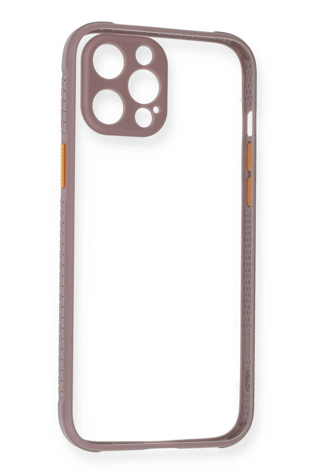 Newface iPhone 12 Pro Kılıf Miami Şeffaf Silikon - Açık Mor