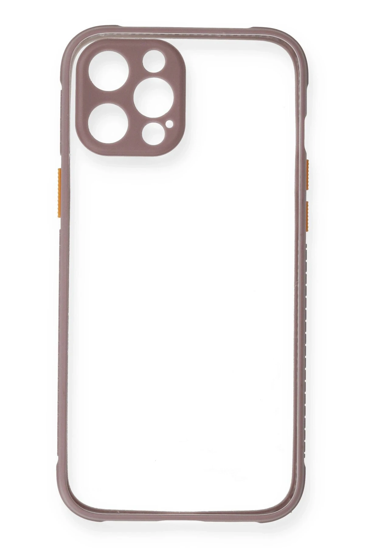 Newface iPhone 12 Pro Kılıf Miami Şeffaf Silikon - Açık Mor