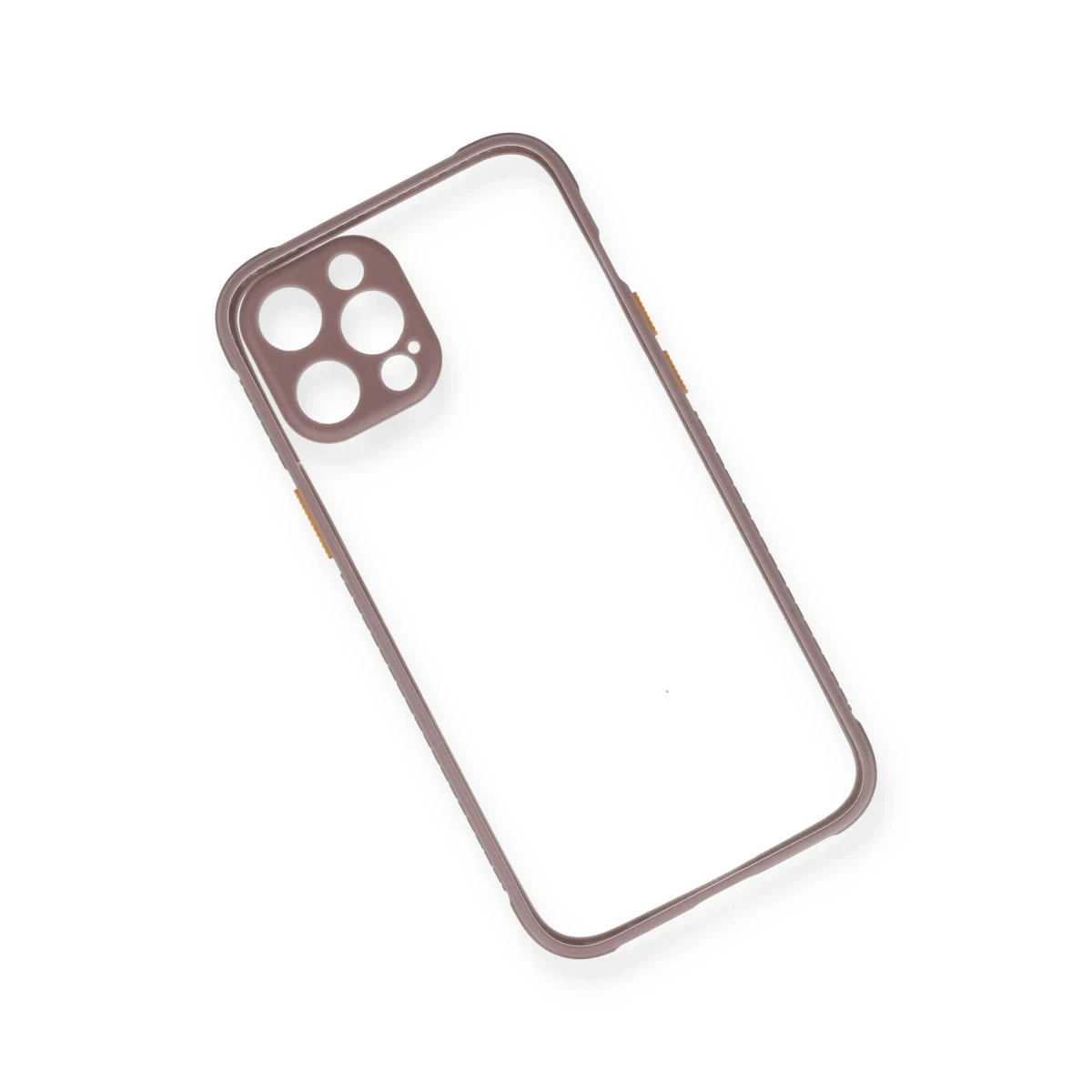Newface Apple iPhone 12 Pro Kılıf Miami Şeffaf Silikon - Açık Mor