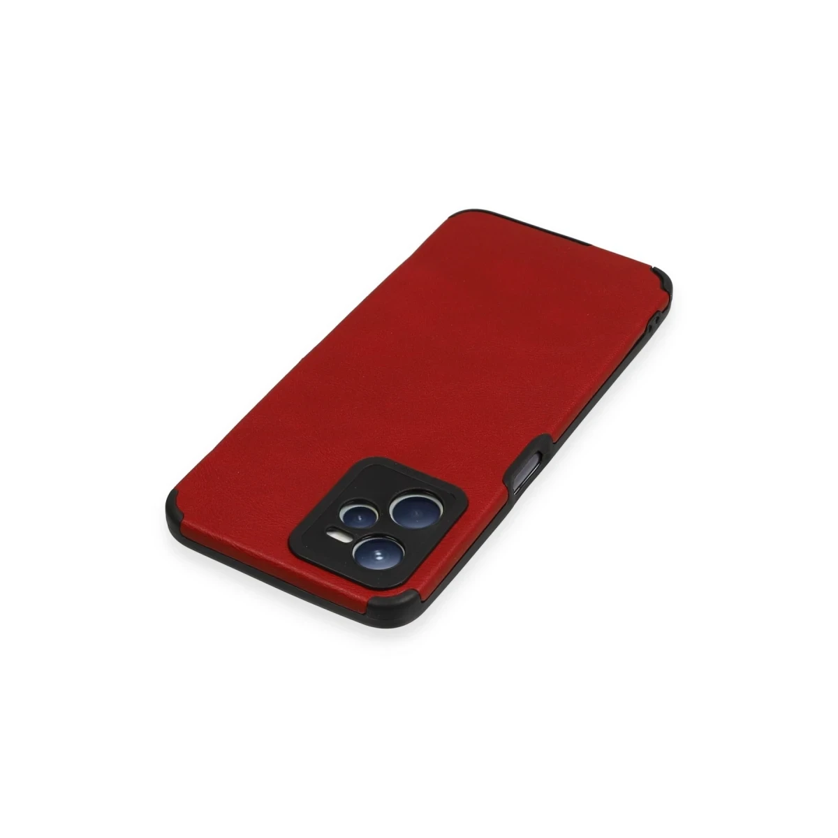 Newface Realme C35 Kılıf Loop Deri Silikon - Kırmızı