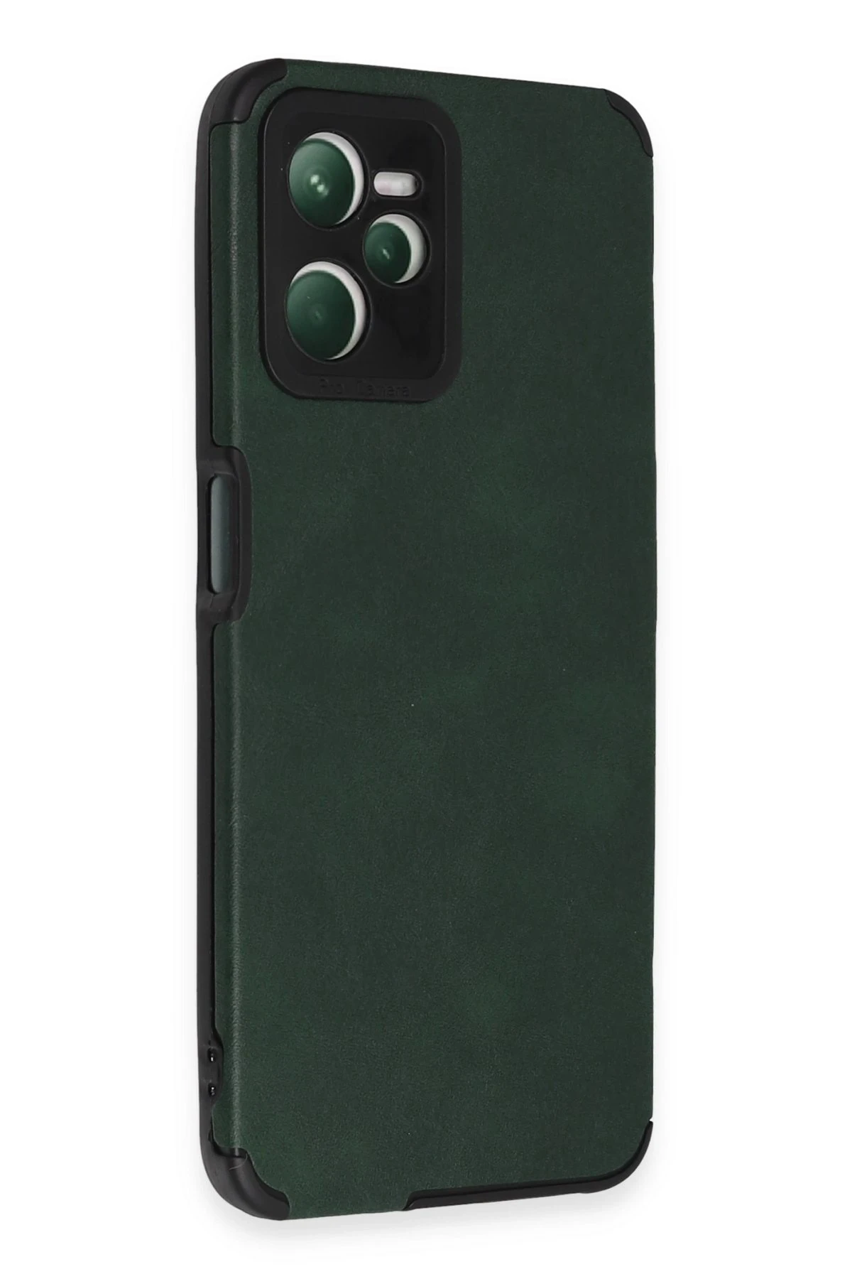 Newface Realme C35 Kılıf Loop Deri Silikon - Yeşil