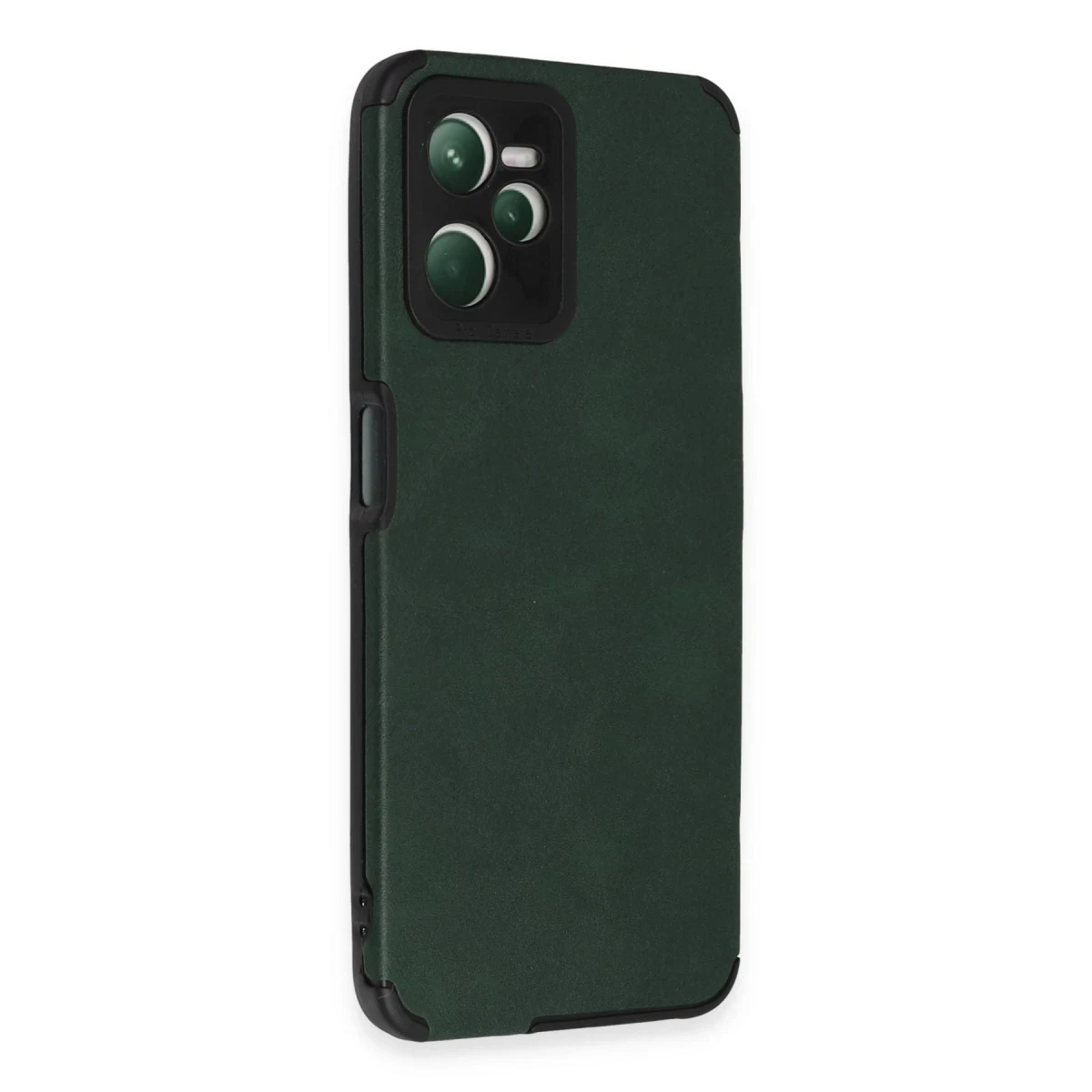 Newface Realme C35 Kılıf Loop Deri Silikon - Yeşil
