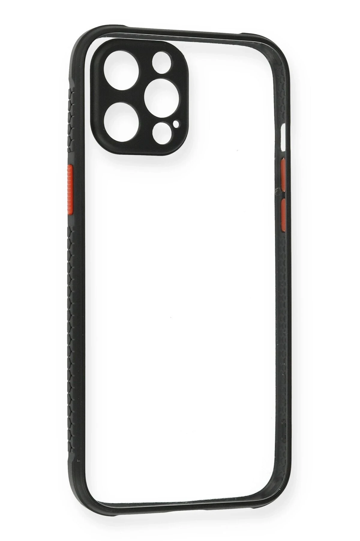 Newface iPhone 12 Pro Kılıf Miami Şeffaf Silikon - Siyah