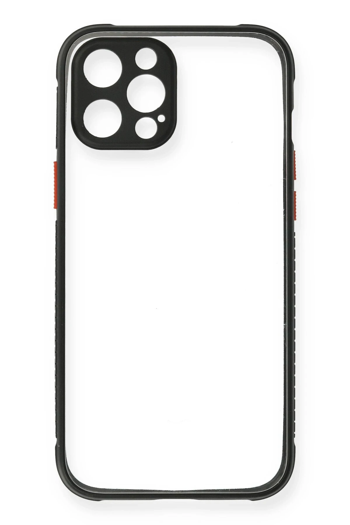 Newface iPhone 12 Pro Kılıf Miami Şeffaf Silikon - Siyah