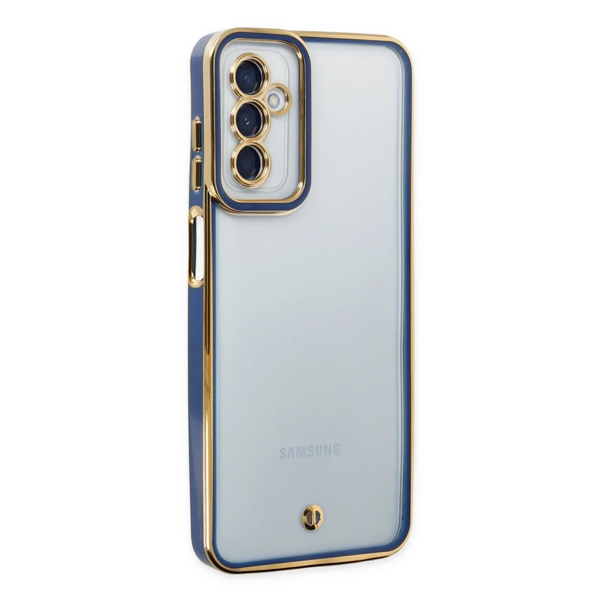 Newface Samsung Galaxy M23 Kılıf Liva Lens Silikon - Mavi