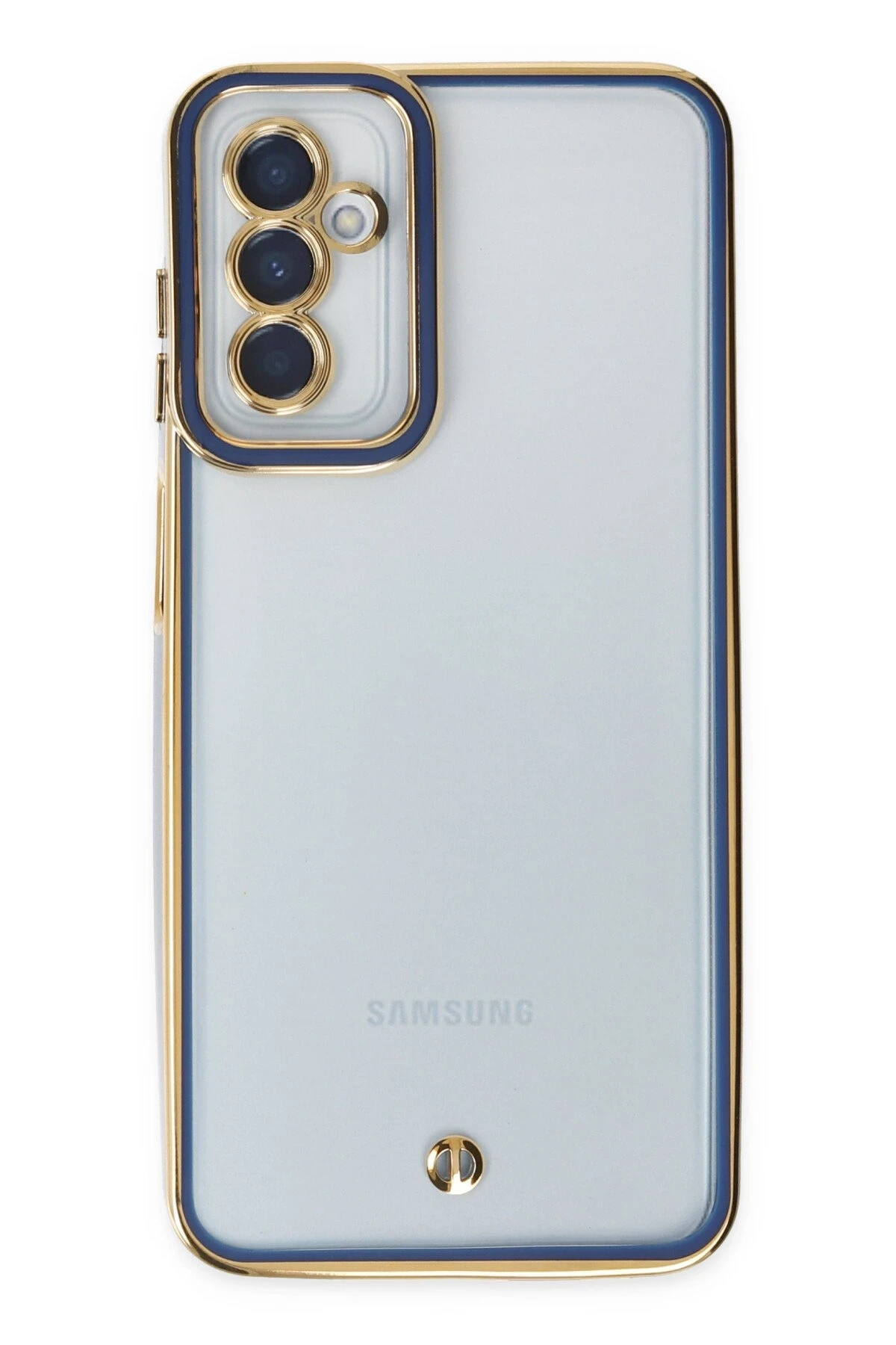 Newface Samsung Galaxy M23 Kılıf Liva Lens Silikon - Mavi