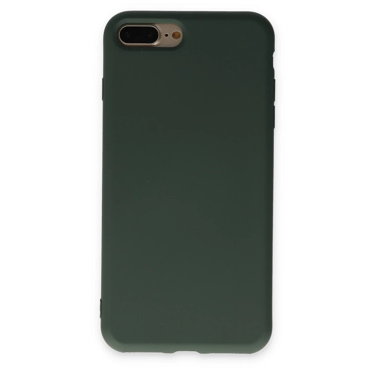 Newface Apple iPhone 7 Plus Kılıf Nano içi Kadife Silikon - Koyu Yeşil