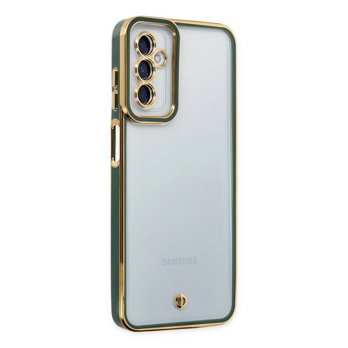 Newface Samsung Galaxy M23 Kılıf Liva Lens Silikon - Yeşil