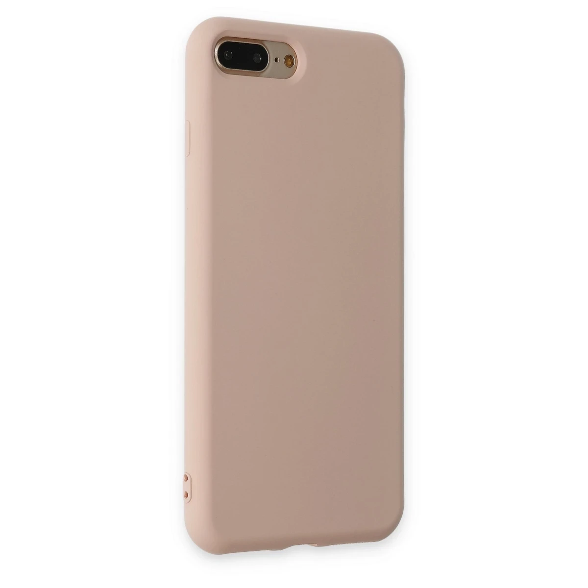 Newface Apple iPhone 7 Plus Kılıf Nano içi Kadife Silikon - Pudra