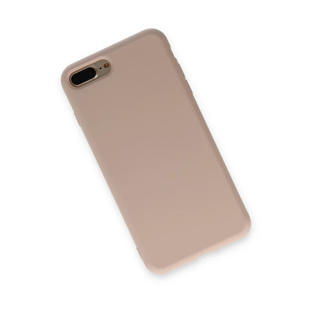 Newface Apple iPhone 7 Plus Kılıf Nano içi Kadife Silikon - Pudra