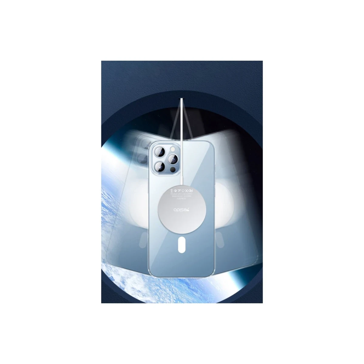 Yesido Apple iPhone 14 Pro Max PC03 Ace Şeffaf Magsafe Kapak - Şeffaf