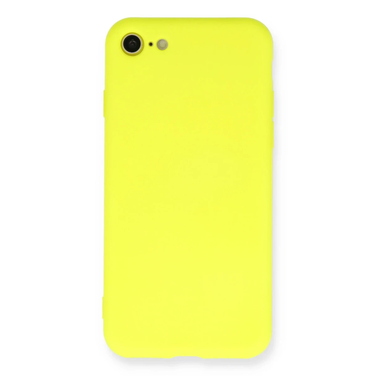 Newface Apple iPhone 7 Kılıf Nano içi Kadife Silikon - Sarı