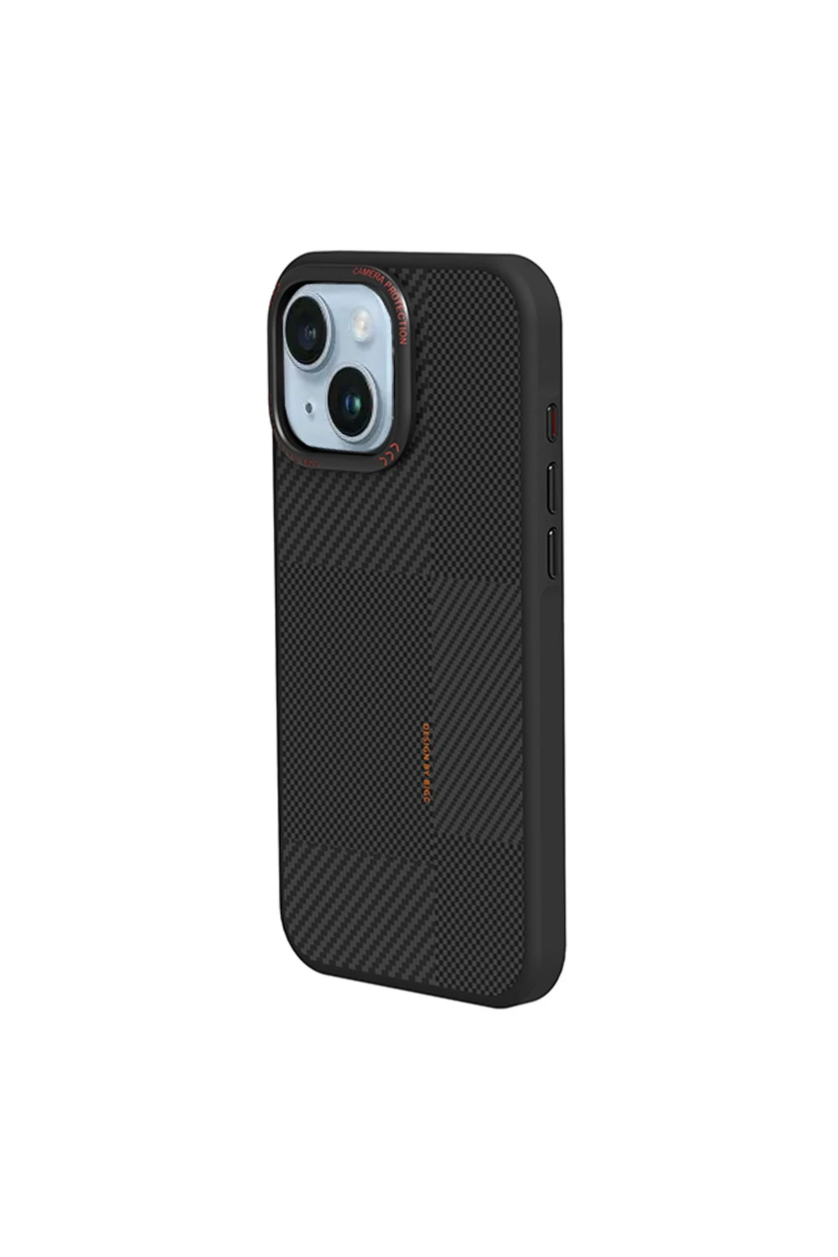 Joko Apple iPhone 15 Orange Karbon Magsafe Kapak - Siyah