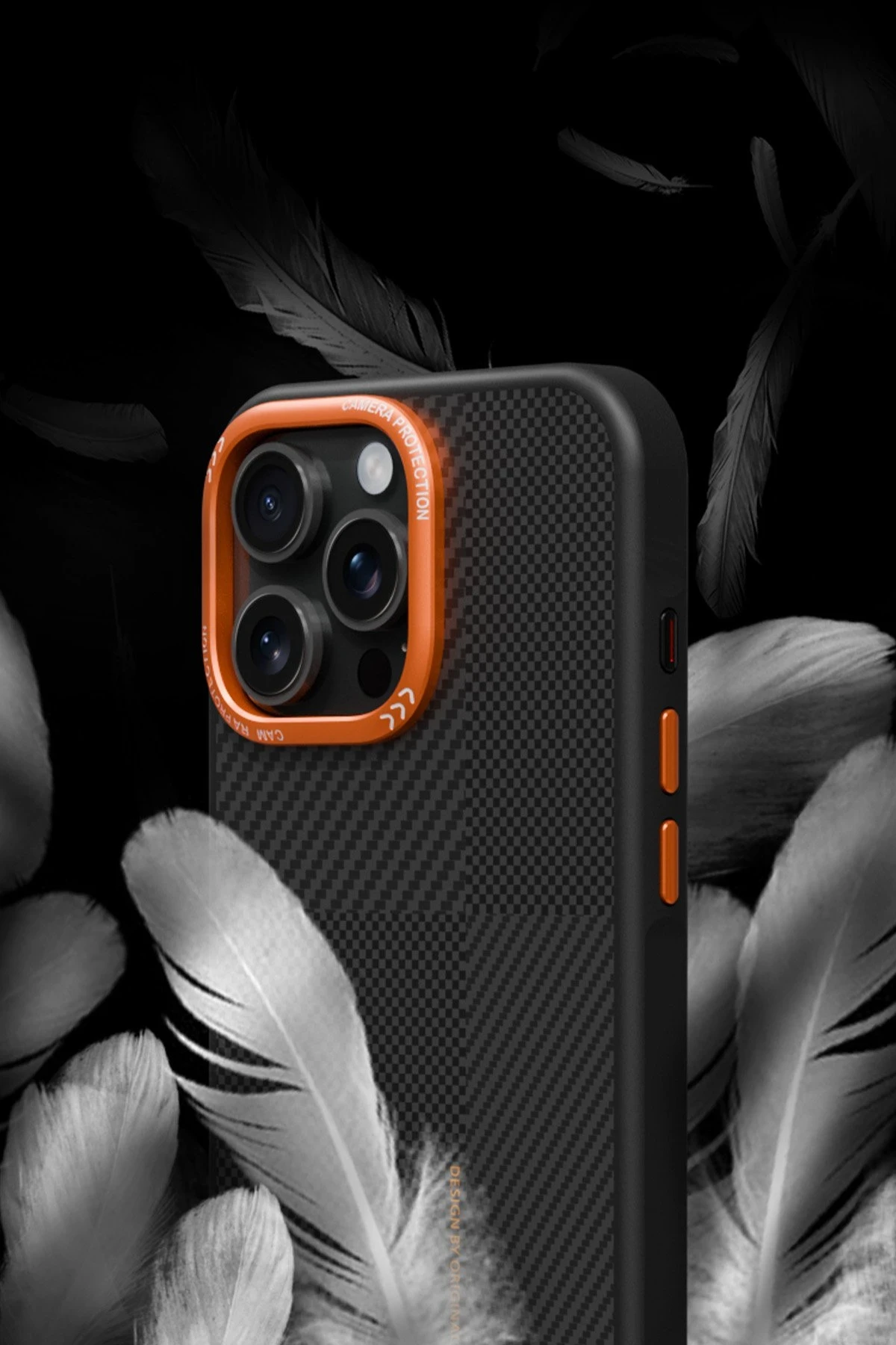 Joko Apple iPhone 15 Orange Karbon Magsafe Kapak - Siyah — görsel 5