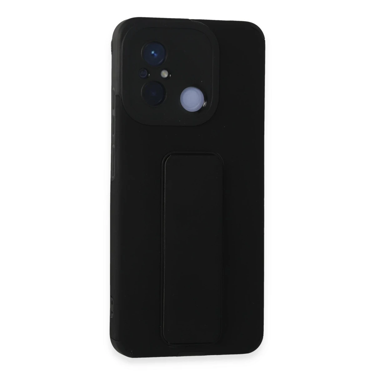 Newface Xiaomi Redmi 12C Kılıf Mega Standlı Silikon - Siyah