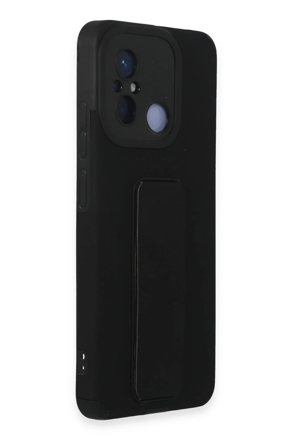 Newface Xiaomi Redmi 12C Kılıf Mega Standlı Silikon - Siyah