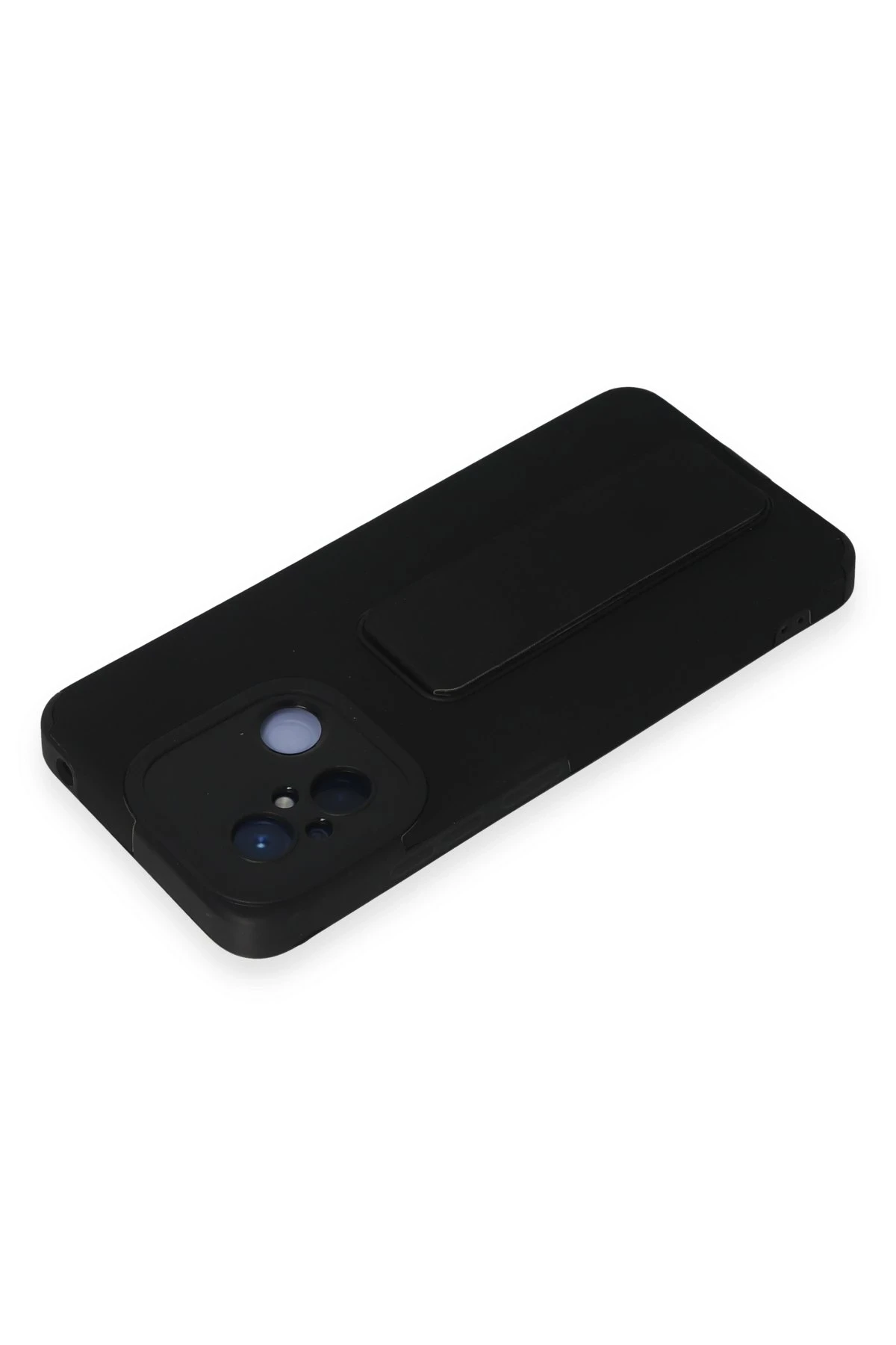 Newface Xiaomi Redmi 12C Kılıf Mega Standlı Silikon - Siyah