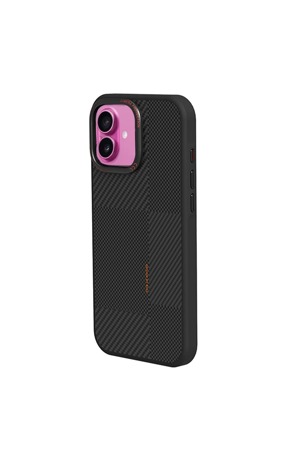 Joko Apple iPhone 16 Orange Karbon Magsafe Kapak - Siyah