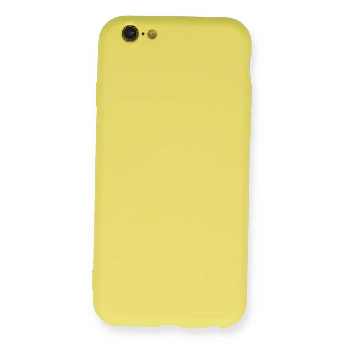 Newface Apple iPhone 6 Kılıf Nano içi Kadife Silikon - Sarı