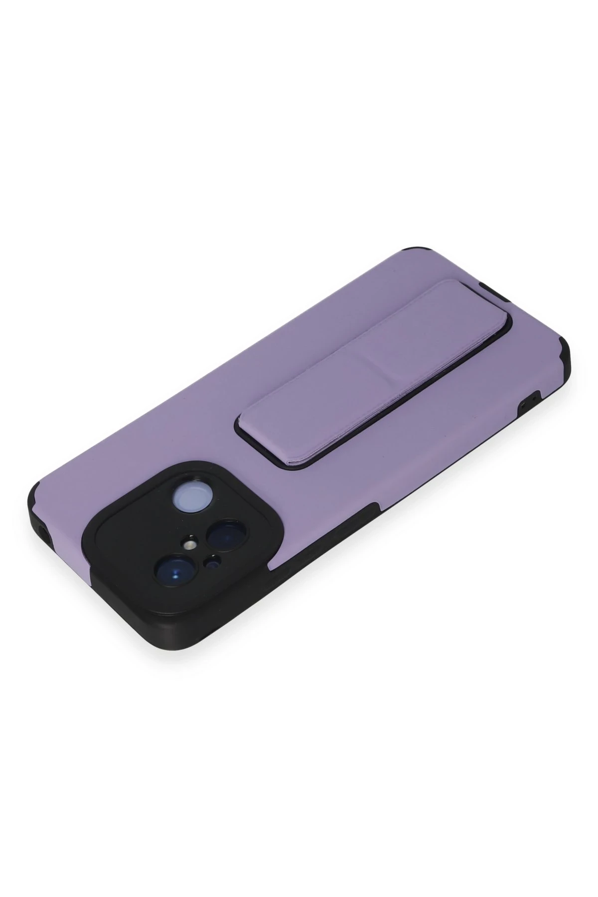 Newface Xiaomi Redmi 12C Kılıf Mega Standlı Silikon - Lila