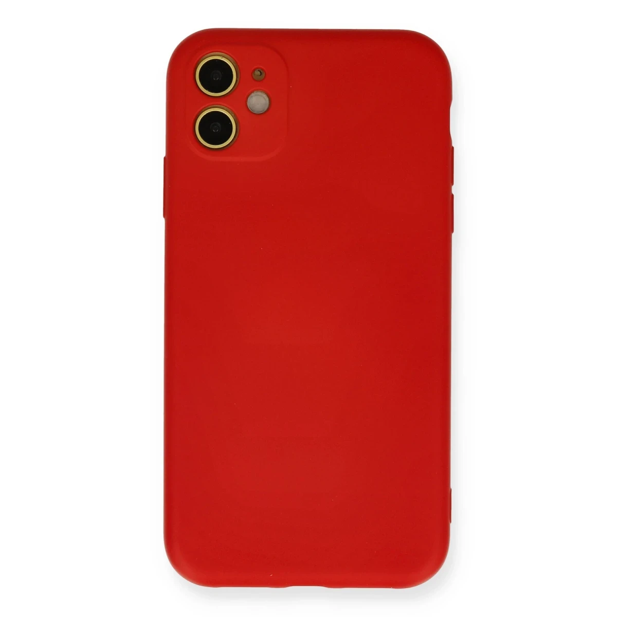 Newface Apple iPhone 11 Kılıf Nano içi Kadife Silikon - Kırmızı
