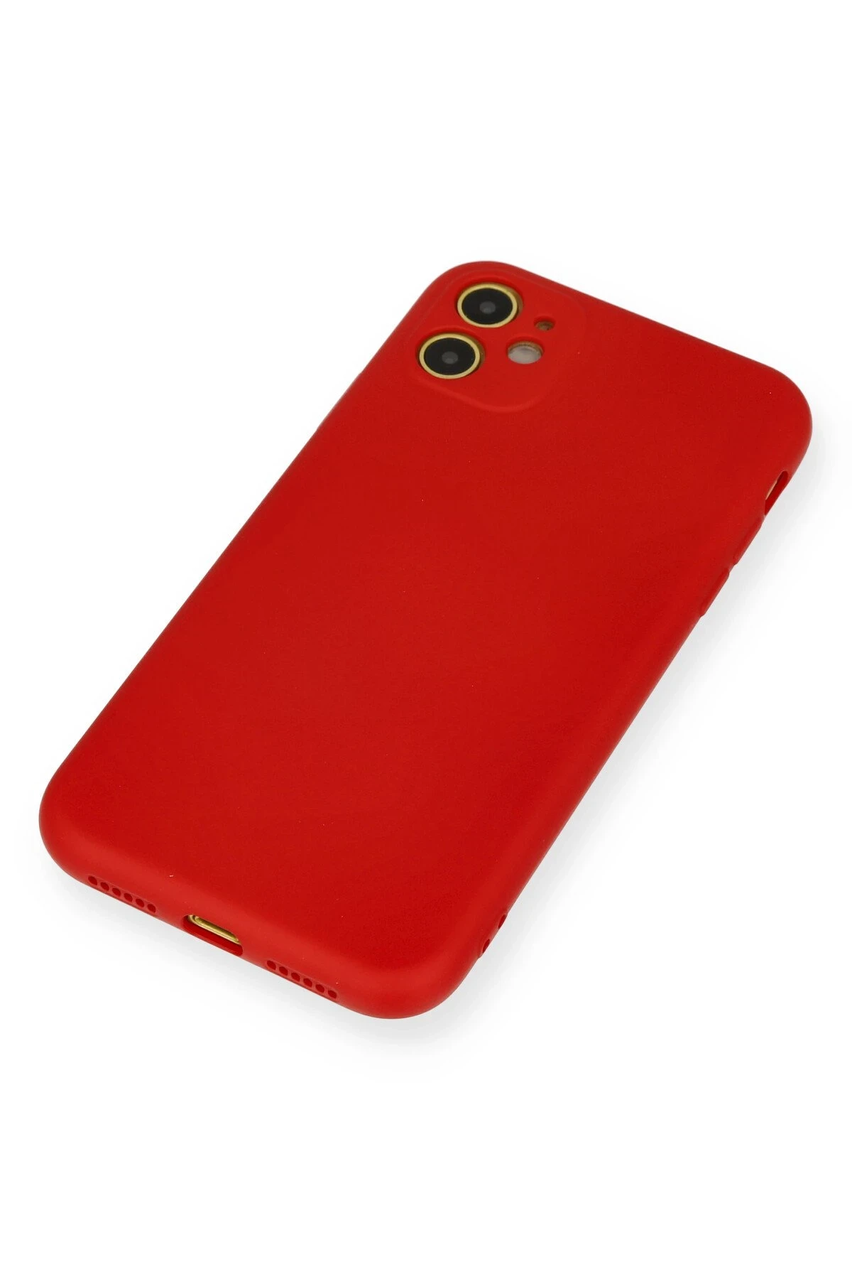 Newface iPhone 11 Kılıf Nano içi Kadife Silikon - Kırmızı