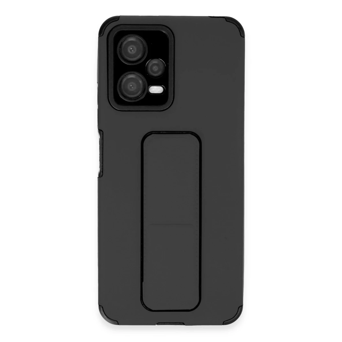 Newface Xiaomi Poco X5 5G Kılıf Mega Standlı Silikon - Siyah