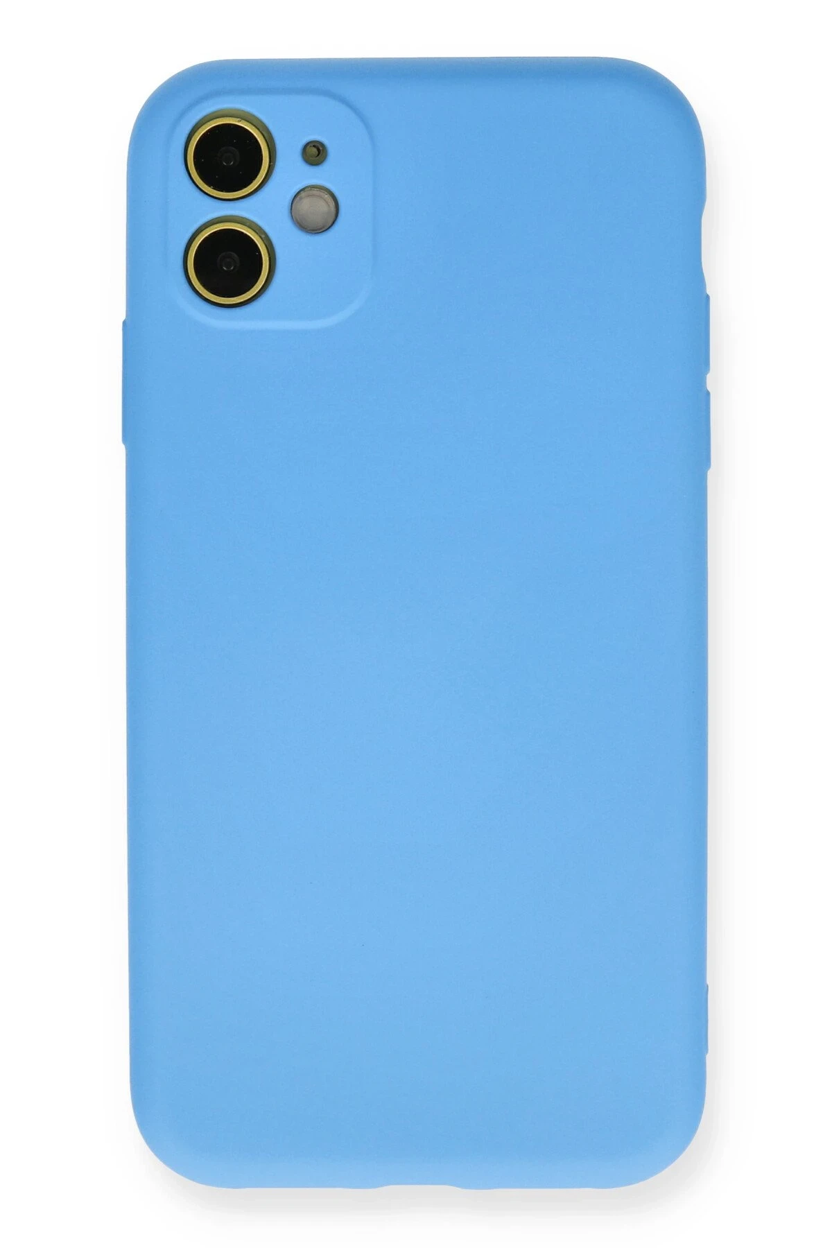 Newface iPhone 11 Kılıf Nano içi Kadife Silikon - Mavi