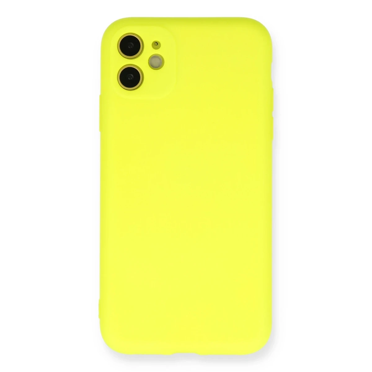 Newface Apple iPhone 11 Kılıf Nano içi Kadife Silikon - Sarı