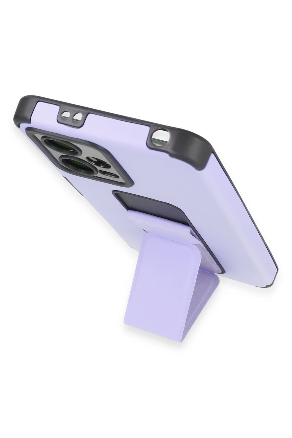 Newface Xiaomi Poco X5 5G Kılıf Mega Standlı Silikon - Lila