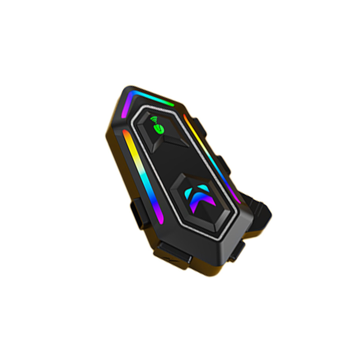 Karler Bass KRM2 RGB Motosiklet Sürücüleri İçin IPX6 Su Geçirmez Özellikli Kablosuz Bluetooth Kulaklık - Siyah — görsel 5