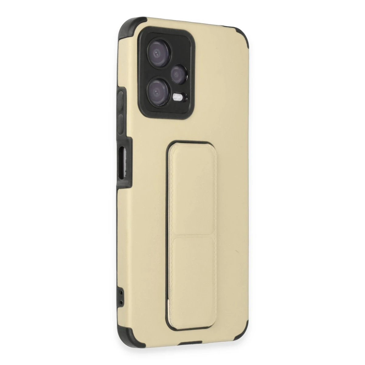Newface Xiaomi Poco X5 5G Kılıf Mega Standlı Silikon - Gold