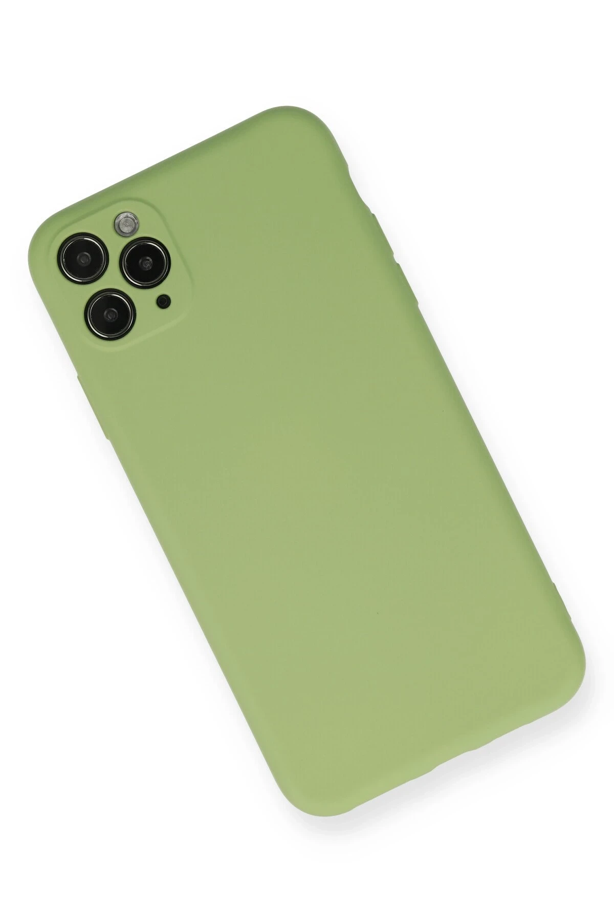 Newface iPhone 11 Pro Max Kılıf Nano içi Kadife Silikon- Yeşil