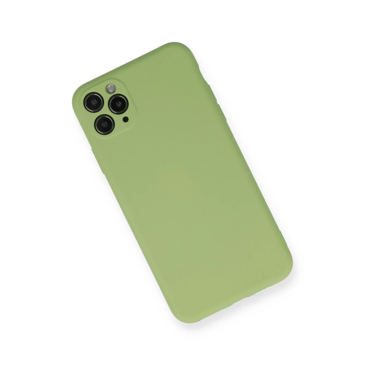 Apple iPhone 11 Pro Max Kılıf Nano içi Kadife Silikon- Yeşil