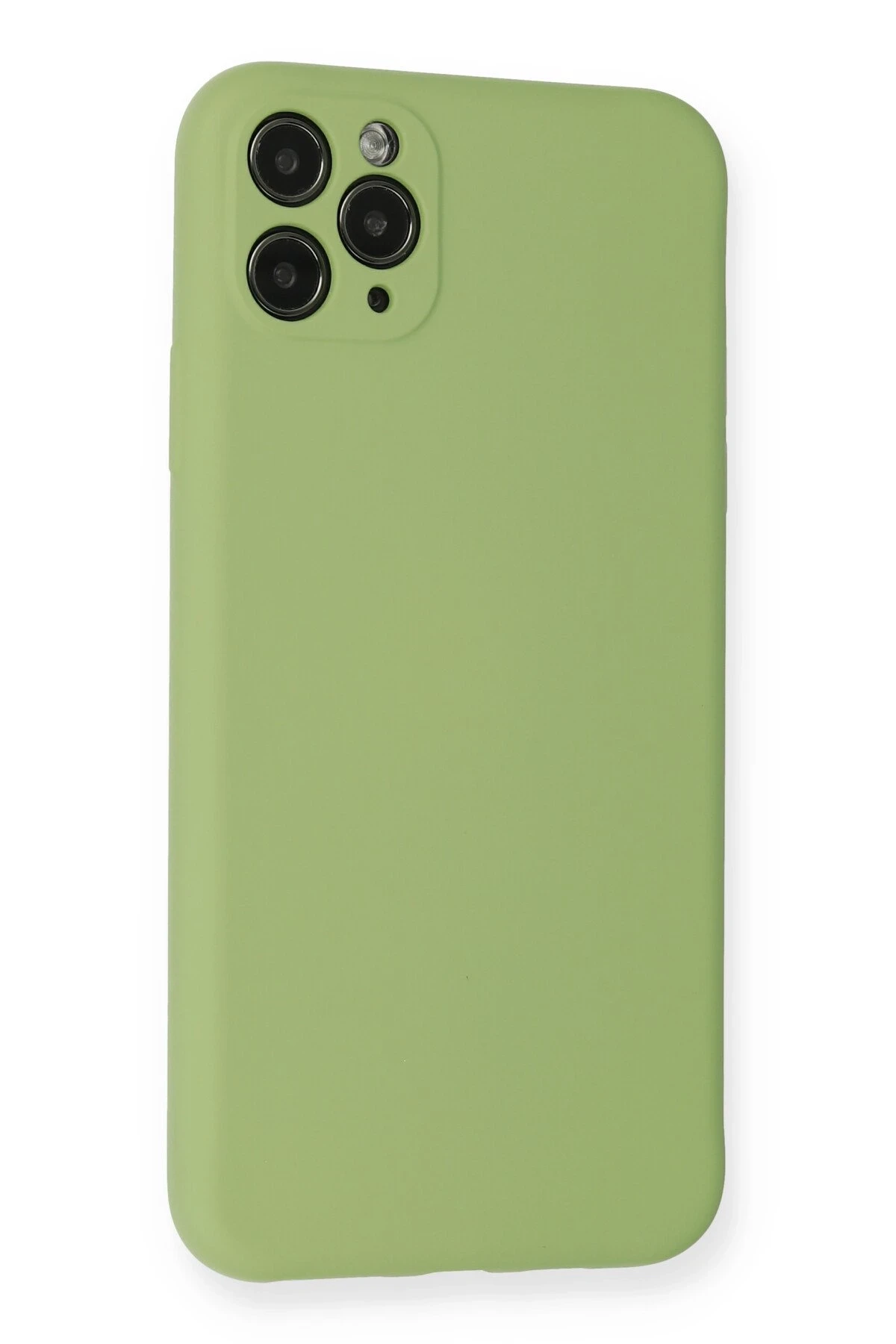Newface iPhone 11 Pro Max Kılıf Nano içi Kadife Silikon- Yeşil