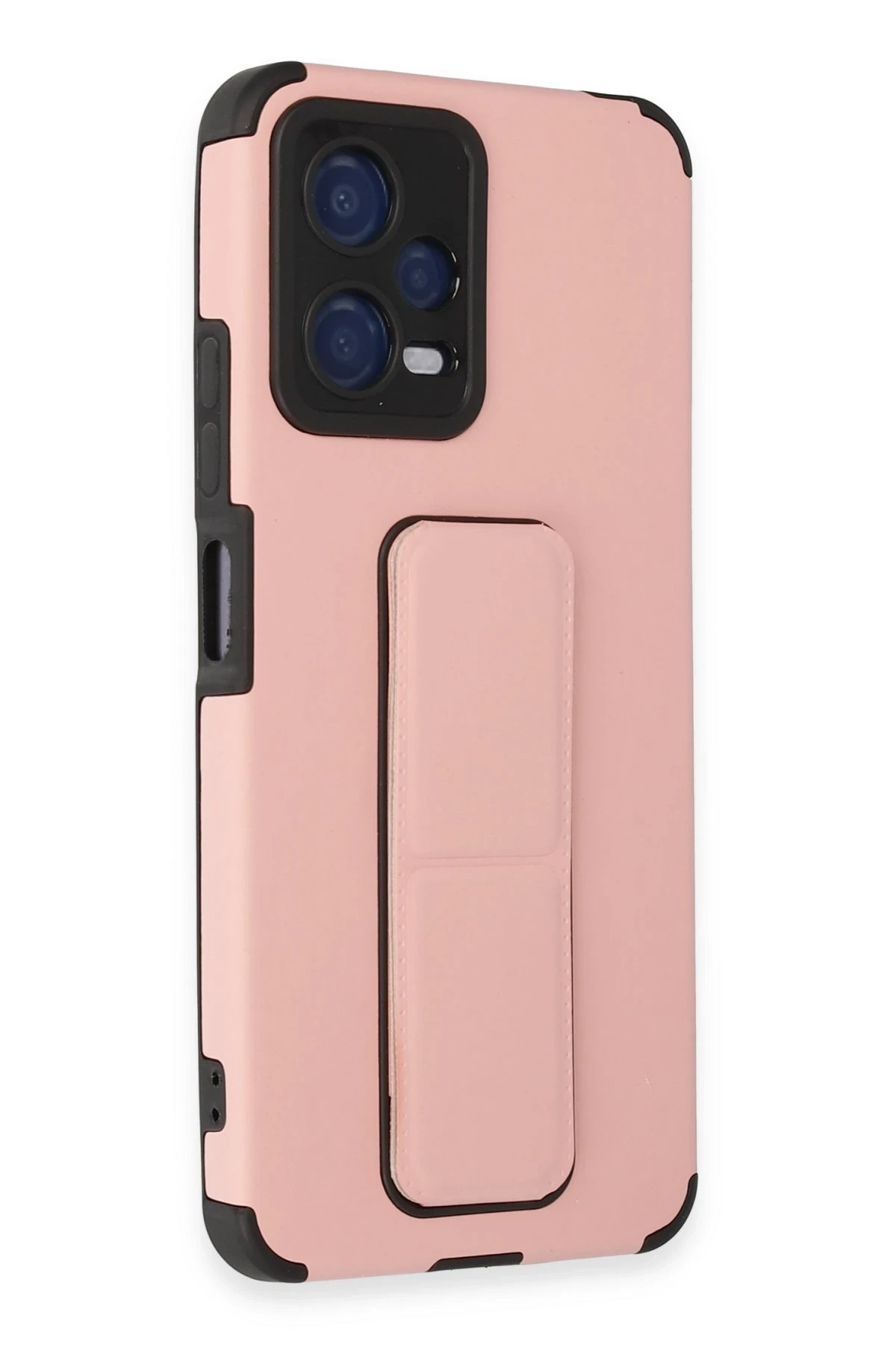Newface Xiaomi Poco X5 5G Kılıf Mega Standlı Silikon - Pudra