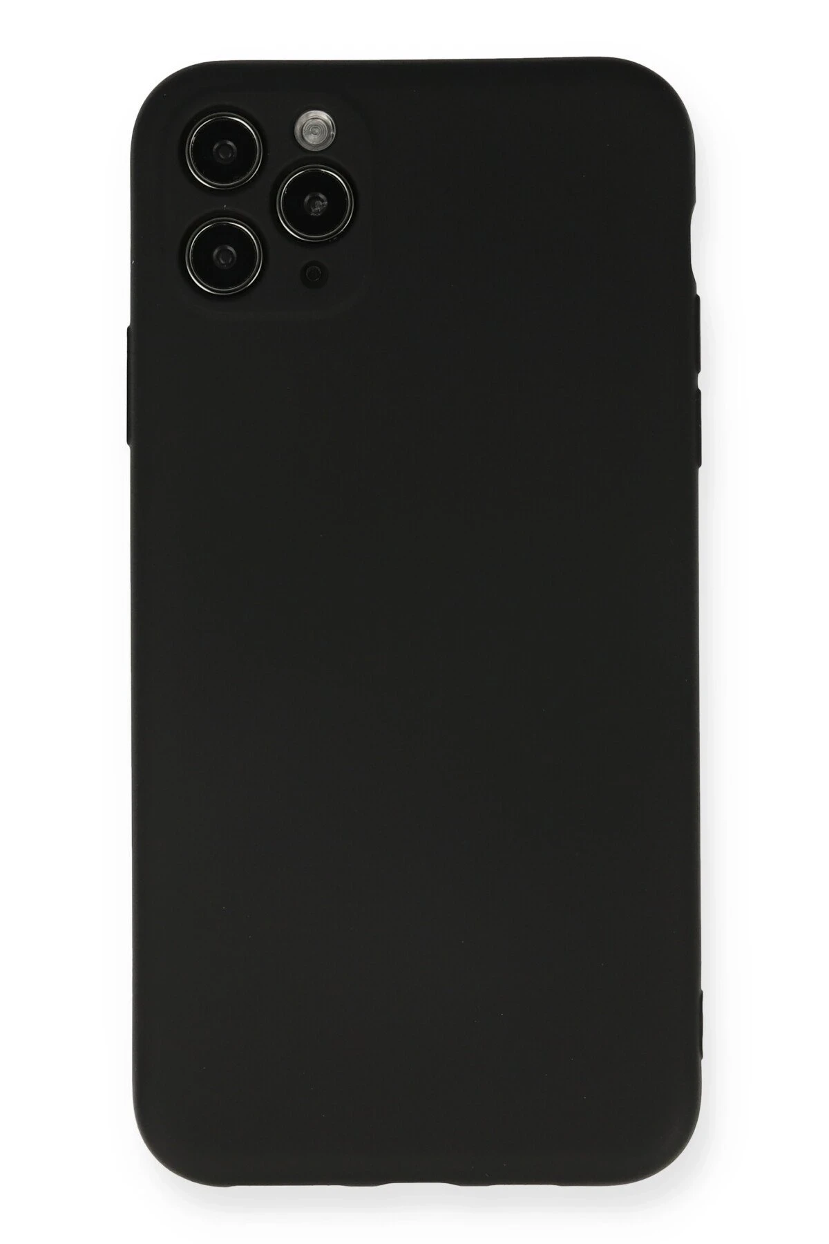 Newface iPhone 11 Pro Max Kılıf Nano içi Kadife Silikon - Siyah
