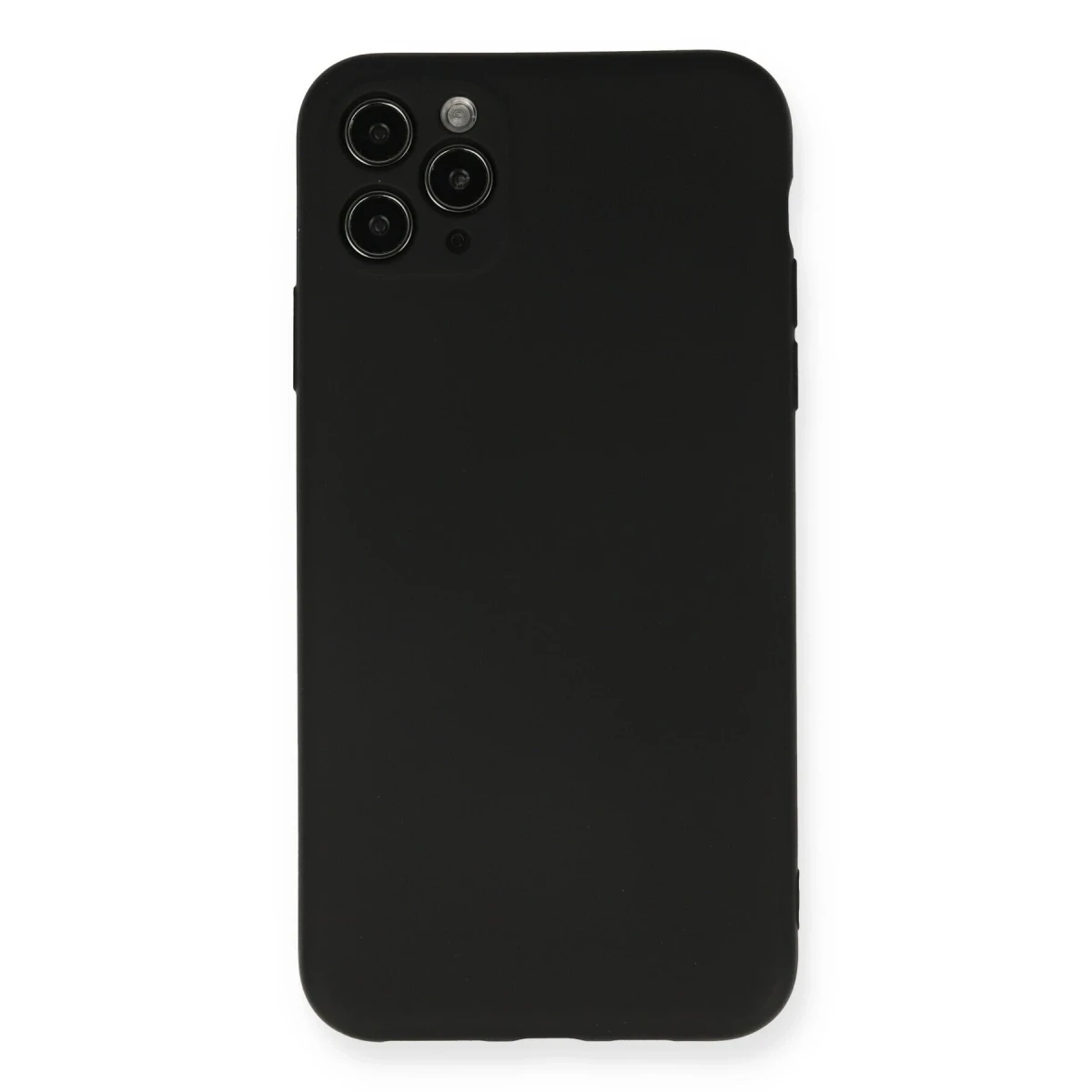 Newface Apple iPhone 11 Pro Max Kılıf Nano içi Kadife Silikon - Siyah