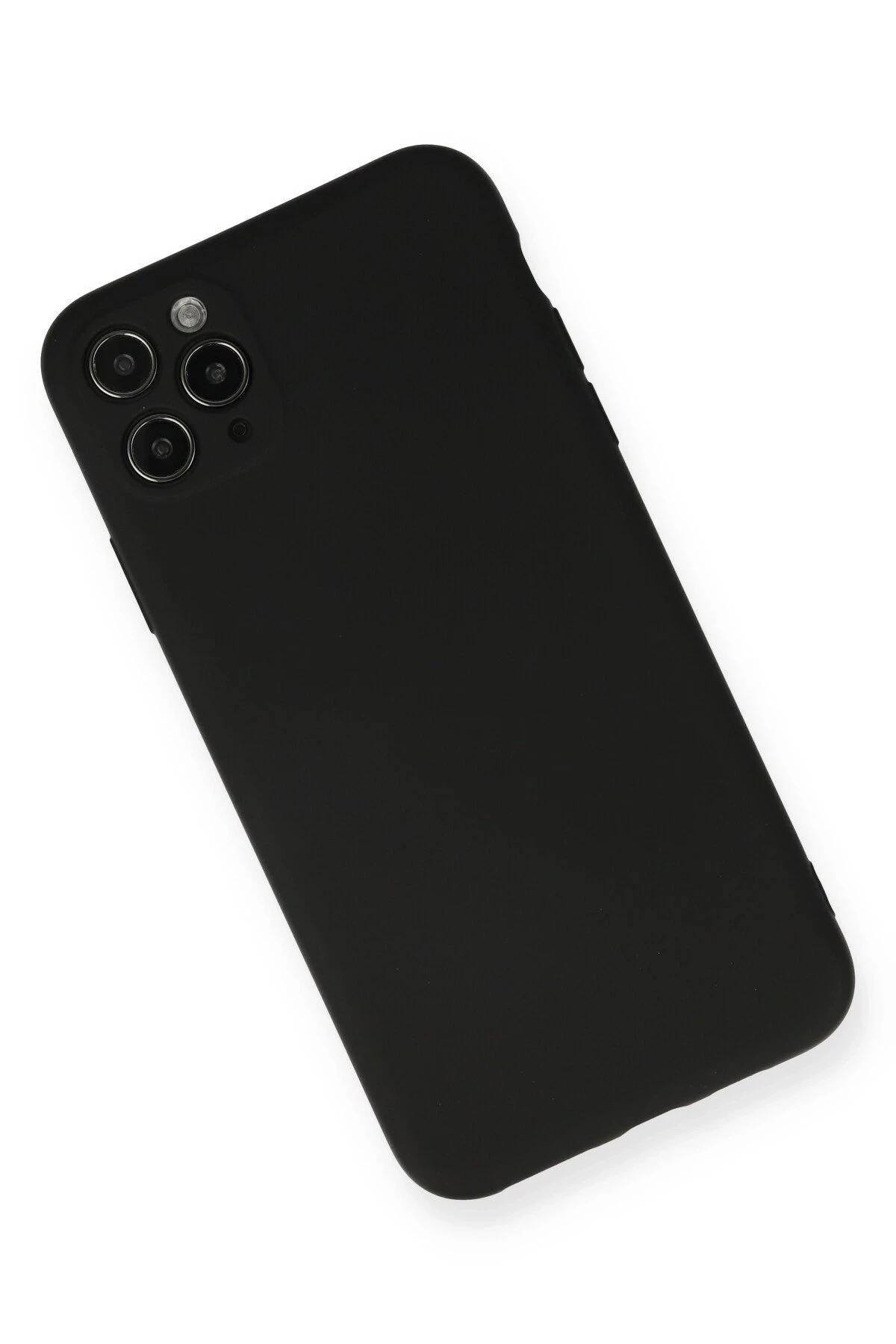 Newface iPhone 11 Pro Max Kılıf Nano içi Kadife Silikon - Siyah