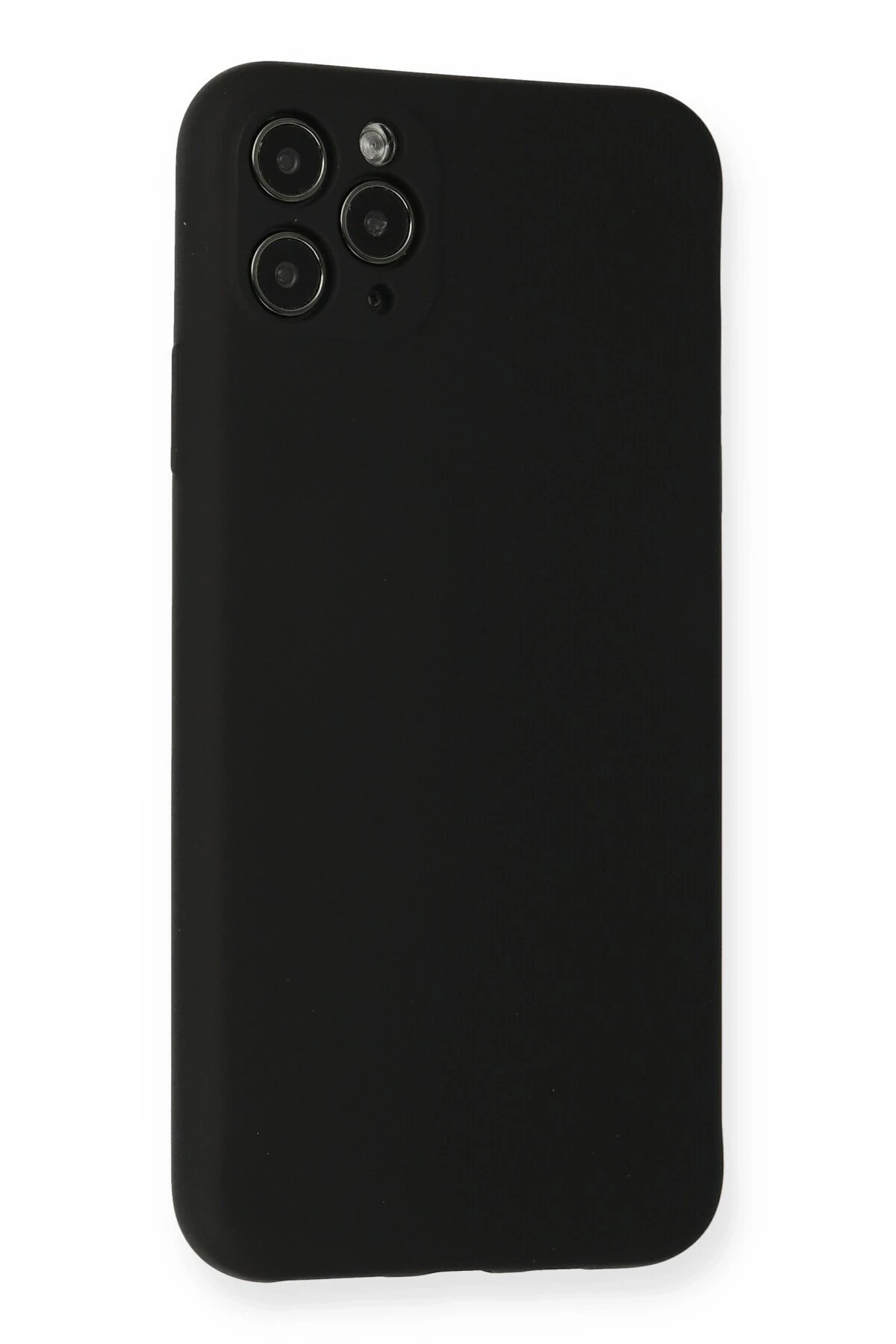 Newface iPhone 11 Pro Max Kılıf Nano içi Kadife Silikon - Siyah