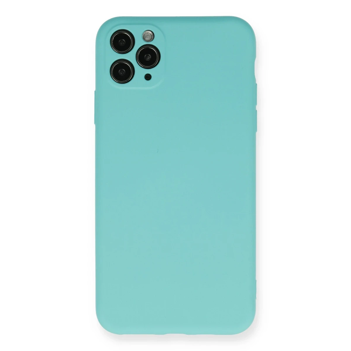 Newface Apple iPhone 11 Pro Max Kılıf Nano içi Kadife Silikon - Turkuaz