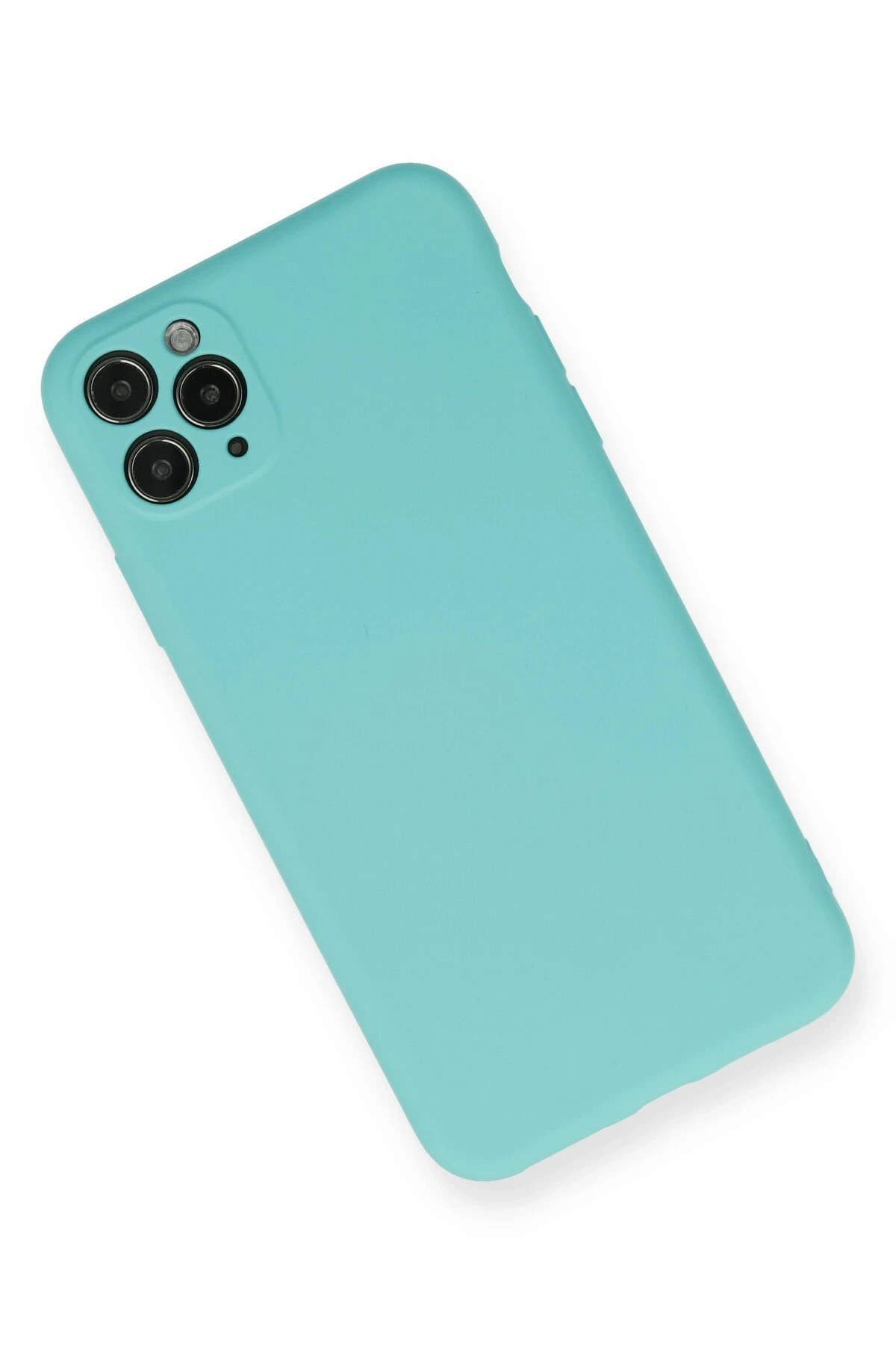 Newface iPhone 11 Pro Max Kılıf Nano içi Kadife Silikon - Turkuaz