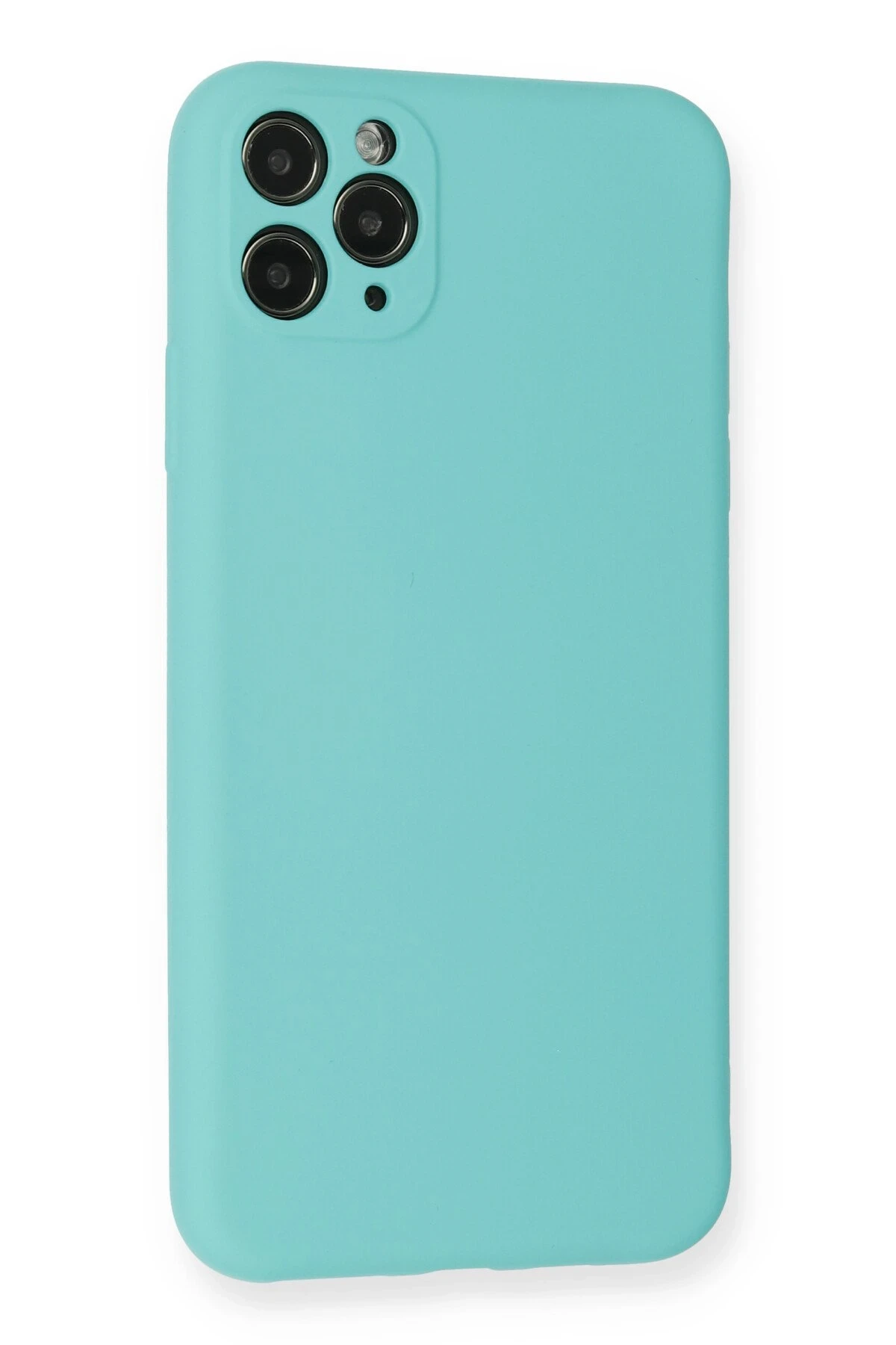 Newface iPhone 11 Pro Max Kılıf Nano içi Kadife Silikon - Turkuaz