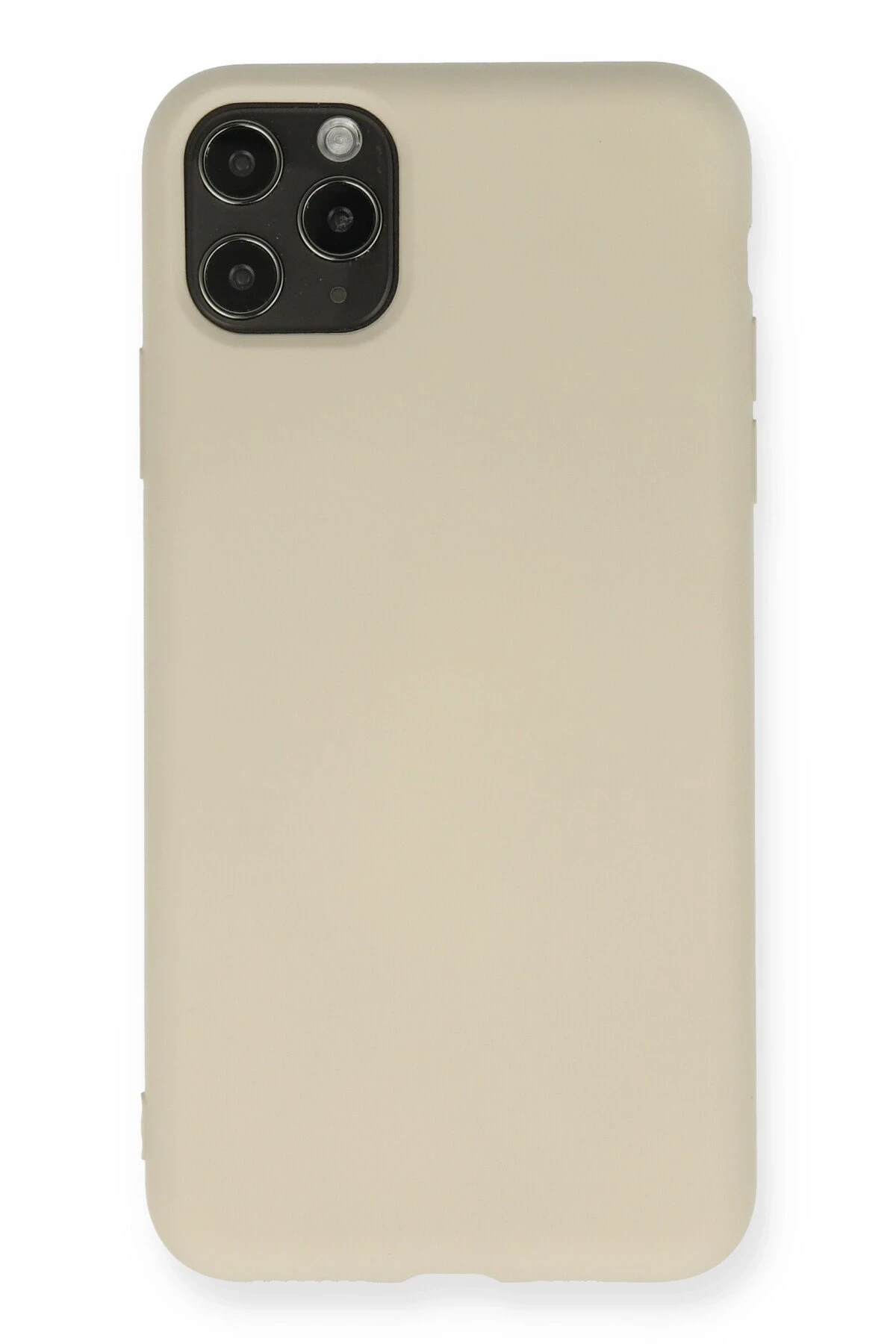 Newface iPhone 11 Pro Max Kılıf Nano içi Kadife Silikon - Bej